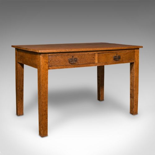 Small Antique Farmhouse Table, English, Oak, 4 Seat, Breakfast, Work, Edwardian