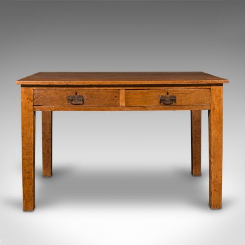fig 1. Small Antique Farmhouse Table, English, Oak, 4 Seat, Breakfast, Work, Edwardian