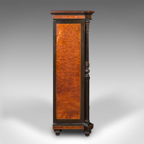ANTIQUE GENTLEMAN'S FOLIO CABINET ENGLISH BIRDS EYE MAPLE DECORATIVE REGENCY - ADDITIONAL PHOTO 3
