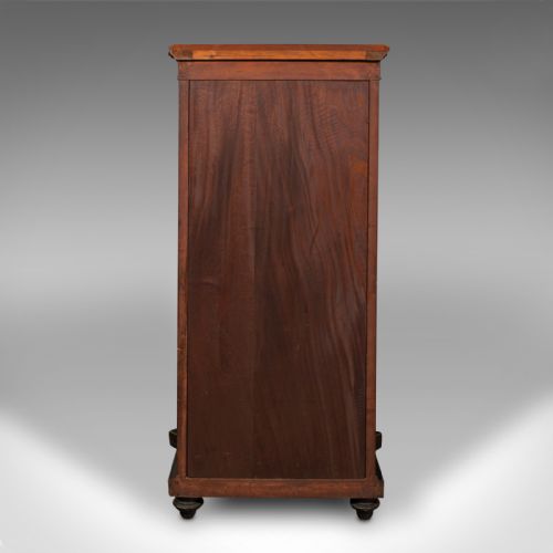 ANTIQUE GENTLEMAN'S FOLIO CABINET ENGLISH BIRDS EYE MAPLE DECORATIVE REGENCY - ADDITIONAL PHOTO 5