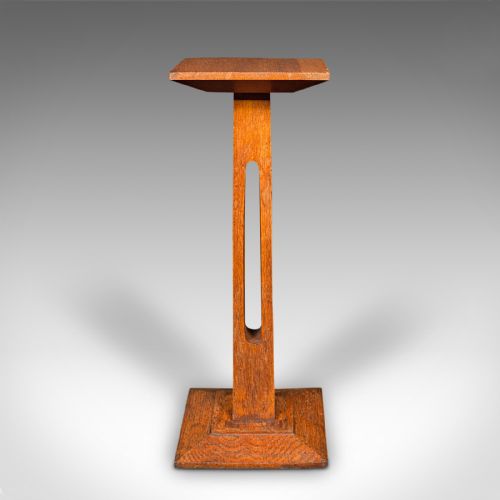 fig 3. Antique Bust Stand, English, Oak, Jardiniere, Torchere Column, Victorian, C.1900