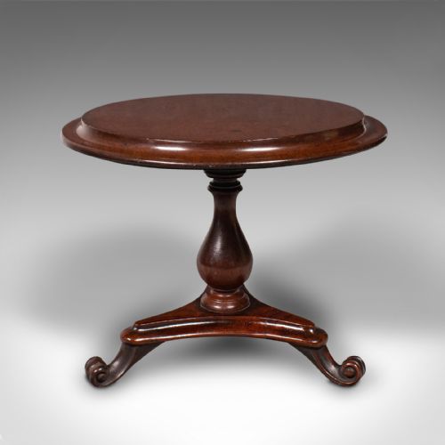 fig 2. Small Antique Apprentice Table, English Miniature Furniture, Tilt Top, Victorian