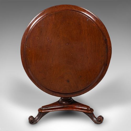 fig 3. Small Antique Apprentice Table, English Miniature Furniture, Tilt Top, Victorian