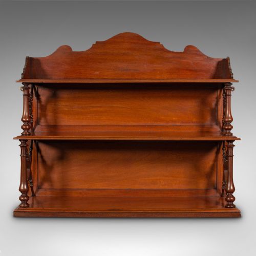 ANTIQUE MOUNTED WHATNOT ENGLISH BOOKSHELF COLLECTIBLES SHELF VICTORIAN 1900 - ADDITIONAL PHOTO 1