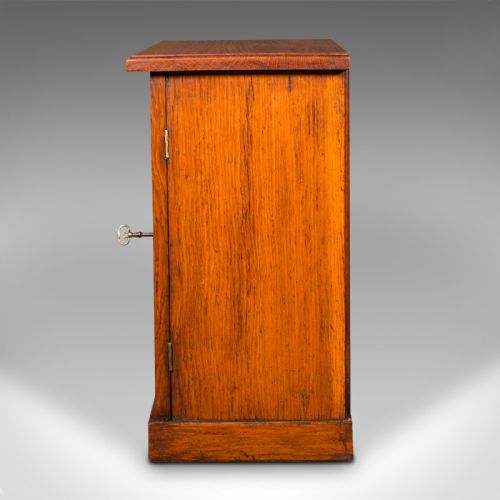 fig 4. Antique Wellington Chest of Drawers, English, Oak, Specimen Cabinet, Victorian