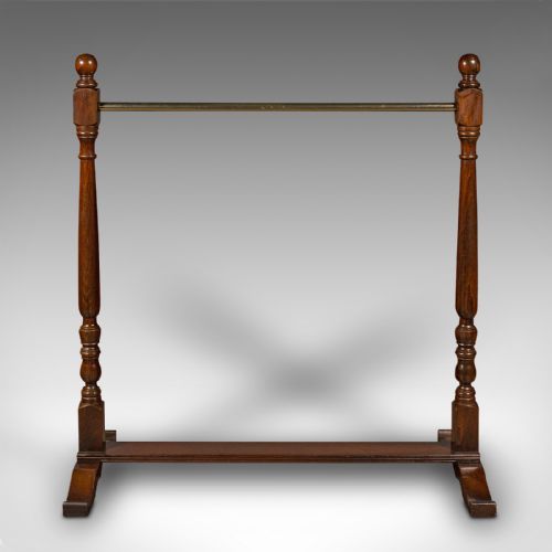 fig 1. Tall Antique Robe Rail, English Rug Stand, Towel Dryer, Country House, Edwardian