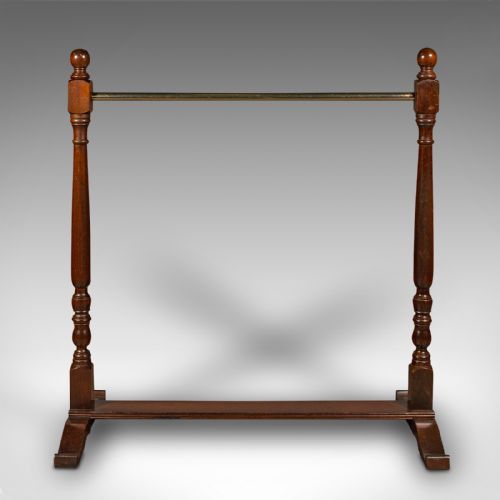 fig 2. Tall Antique Robe Rail, English Rug Stand, Towel Dryer, Country House, Edwardian