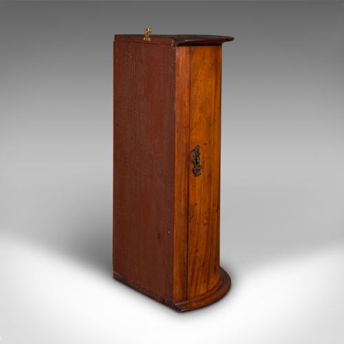 fig 3. Small Antique Corner Medicine Cabinet, English, Bow Front, Cupboard, Victorian