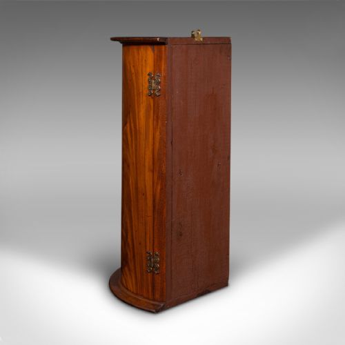 fig 4. Small Antique Corner Medicine Cabinet, English, Bow Front, Cupboard, Victorian