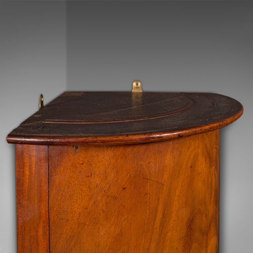 fig 5. Small Antique Corner Medicine Cabinet, English, Bow Front, Cupboard, Victorian