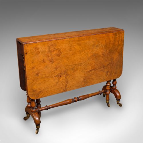 fig 1. Antique Sutherland Table, English, Walnut, Gate Leg, Occasional, Regency, C.1830
