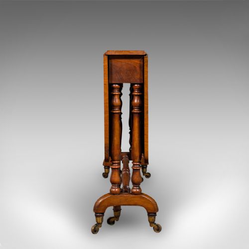 fig 2. Antique Sutherland Table, English, Walnut, Gate Leg, Occasional, Regency, C.1830