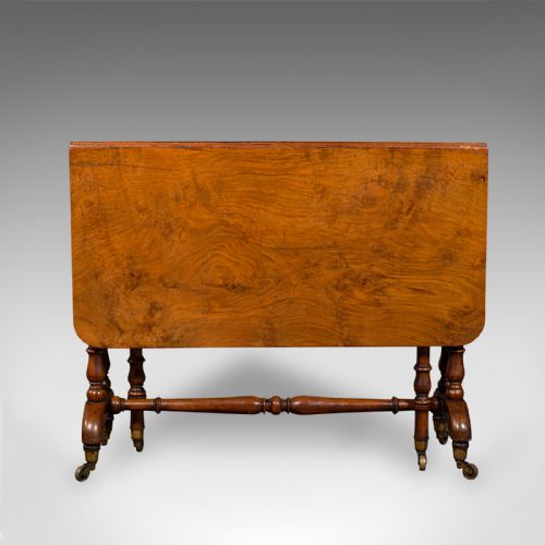 fig 3. Antique Sutherland Table, English, Walnut, Gate Leg, Occasional, Regency, C.1830