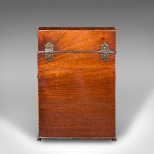 fig 5. Antique Knife Box, English, Cutlery Canteen, Oak Lined, Kitchen, Georgian, 1770