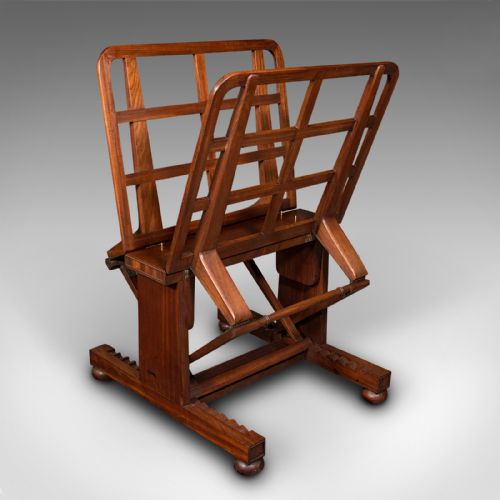 ANTIQUE MASTER ARTIST'S FOLIO STAND ENGLISH ADJUSTABLE PICTURE RACK REGENCY - ADDITIONAL PHOTO 1