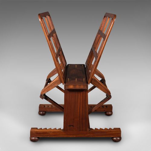 ANTIQUE MASTER ARTIST'S FOLIO STAND ENGLISH ADJUSTABLE PICTURE RACK REGENCY - ADDITIONAL PHOTO 2