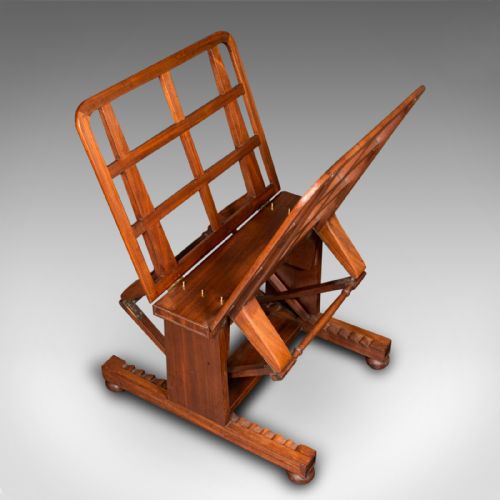 ANTIQUE MASTER ARTIST'S FOLIO STAND ENGLISH ADJUSTABLE PICTURE RACK REGENCY - ADDITIONAL PHOTO 7