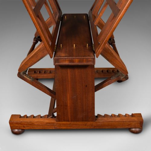 ANTIQUE MASTER ARTIST'S FOLIO STAND ENGLISH ADJUSTABLE PICTURE RACK REGENCY - ADDITIONAL PHOTO 8