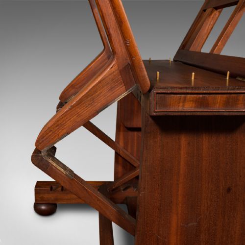 ANTIQUE MASTER ARTIST'S FOLIO STAND ENGLISH ADJUSTABLE PICTURE RACK REGENCY - ADDITIONAL PHOTO 10