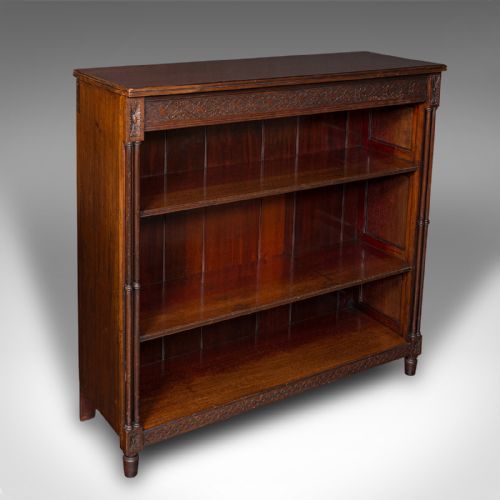 Antique Drawing Room Book Cabinet, English, Walnut, Bookshelves, Victorian, 1880