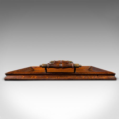 fig 3. Antique Serving Tray, English, Oak, Brass, Afternoon Tea, Edwardian, Circa 1910