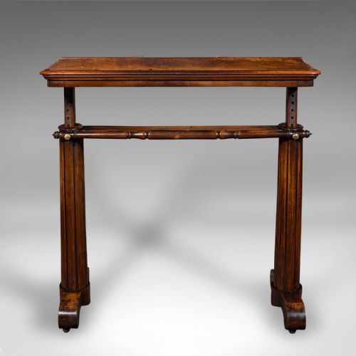 fig 3. Antique Adjustable Reading Table, English, Lectern, Recital Stand, William IV