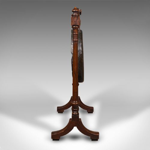 fig 3. Antique Floorstanding Dinner Gong, English, Oak, Bronze, Ceremonial, Victorian