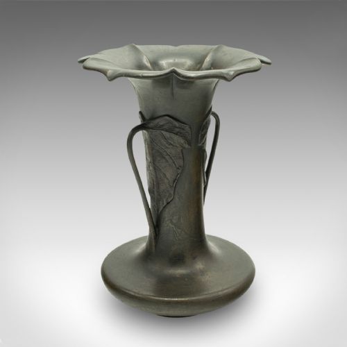 Antique Art Nouveau Posy Vase, French, Bronze, Decorative Flower Pot, Victorian