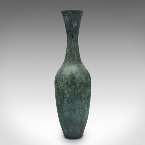 Antique Stem Vase, Japanese, Weathered Bronze, Decorative, Flower Urn, Victorian