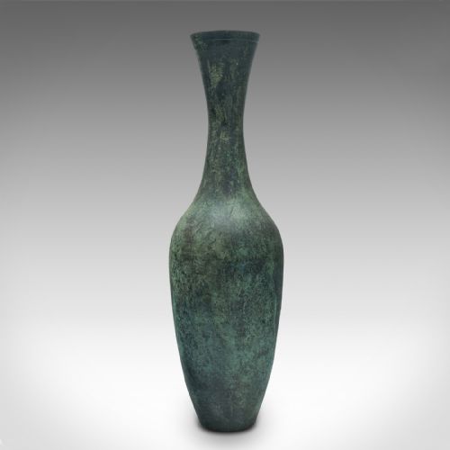 fig 1. Antique Stem Vase, Japanese, Weathered Bronze, Decorative, Flower Urn, Victorian