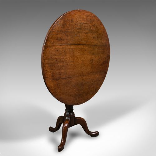 fig 1. Antique Tilt Top Occasional Table, English, Oak, Side, Lamp, Georgian, C.1780