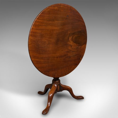 fig 1. Antique Tilt Top Table, English, Mahogany, Side, Lamp, Rotary, Georgian, C.1760