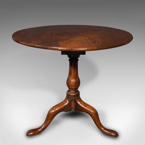 fig 2. Antique Tilt Top Table, English, Mahogany, Side, Lamp, Rotary, Georgian, C.1760