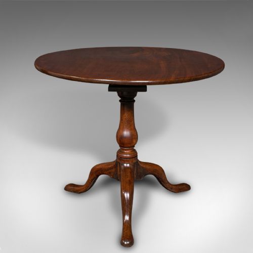 fig 4. Antique Tilt Top Table, English, Mahogany, Side, Lamp, Rotary, Georgian, C.1760