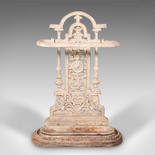 fig 1. Antique Decorative Umbrella Rack, English, Painted, Hall, Stick Stand, Victorian