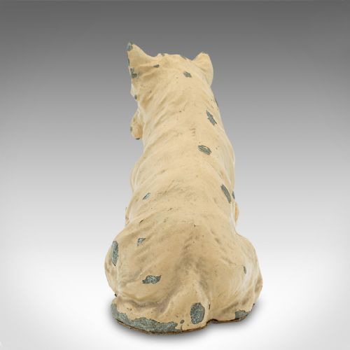 ANTIQUE DECORATIVE WESTIE FIGURE BRITISH SPELTER TERRIER ORNAMENT EDWARDIAN - ADDITIONAL PHOTO 5