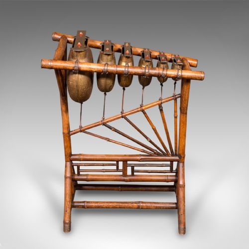 fig 1. Antique Xylophone, English, Bronze, Bamboo, Musical Instrument, Victorian, 1900