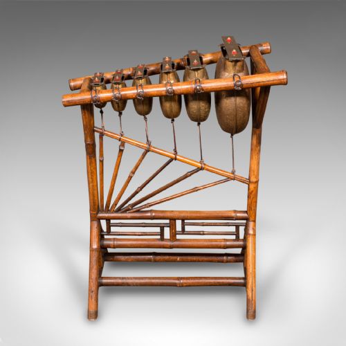 fig 2. Antique Xylophone, English, Bronze, Bamboo, Musical Instrument, Victorian, 1900