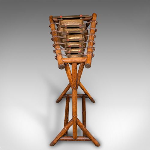 fig 3. Antique Xylophone, English, Bronze, Bamboo, Musical Instrument, Victorian, 1900