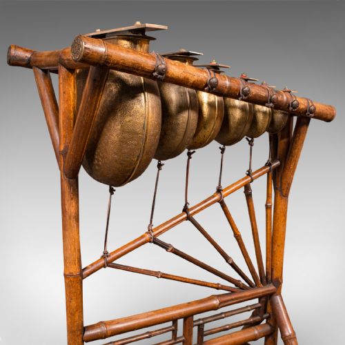 fig 6. Antique Xylophone, English, Bronze, Bamboo, Musical Instrument, Victorian, 1900