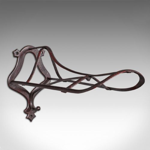 Antique Saddle Rack, English, Cast Iron, Wall, Equestrian, Tack Rest, Victorian