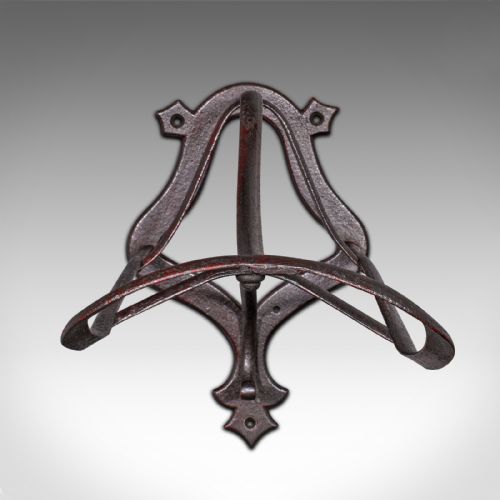 fig 1. Antique Saddle Rack, English, Cast Iron, Wall, Equestrian, Tack Rest, Victorian