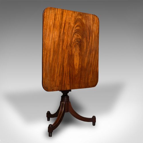 ANTIQUE OCCASIONAL TABLE ENGLISH TILT TOP LAMP WINE EMPIRE TASTE REGENCY - ADDITIONAL PHOTO 1