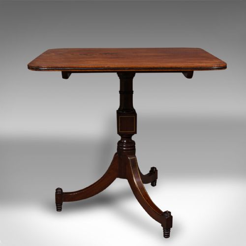 ANTIQUE OCCASIONAL TABLE ENGLISH TILT TOP LAMP WINE EMPIRE TASTE REGENCY - ADDITIONAL PHOTO 3