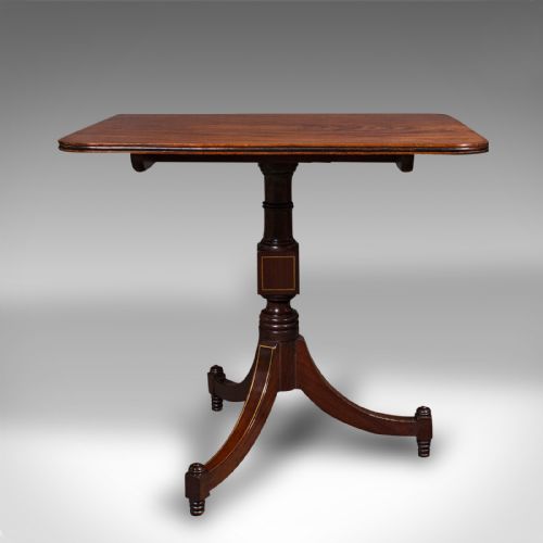 ANTIQUE OCCASIONAL TABLE ENGLISH TILT TOP LAMP WINE EMPIRE TASTE REGENCY - ADDITIONAL PHOTO 4