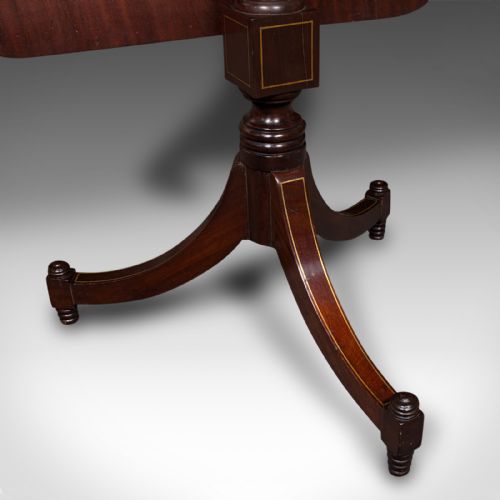 ANTIQUE OCCASIONAL TABLE ENGLISH TILT TOP LAMP WINE EMPIRE TASTE REGENCY - ADDITIONAL PHOTO 10