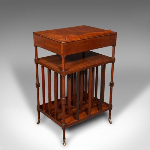 fig 4. Antique Canterbury Reading Table, English, Walnut, Lectern, Orator, Regency