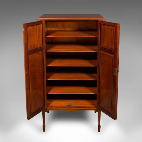 fig 2. Antique Gentleman's Literary Cabinet, English, Music, Folio Stand, Edwardian