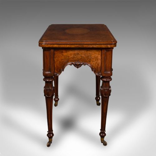 fig 4. Antique Gentleman's Card Table, English Walnut, Games, James Phillips, Victorian