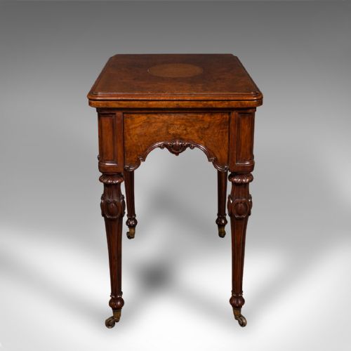 fig 5. Antique Gentleman's Card Table, English Walnut, Games, James Phillips, Victorian